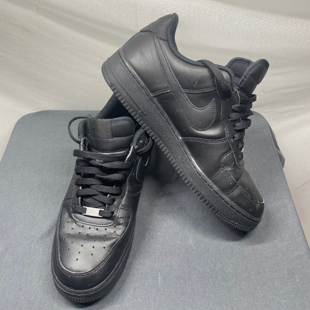 Nike Men Sneaker Leather 11.5 Air Force 1 Low Triple Black CW2288-001 Streetwear